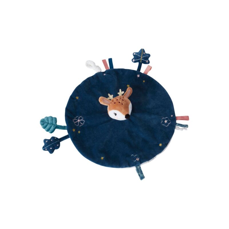  plat rond biche bleu 28 cm 